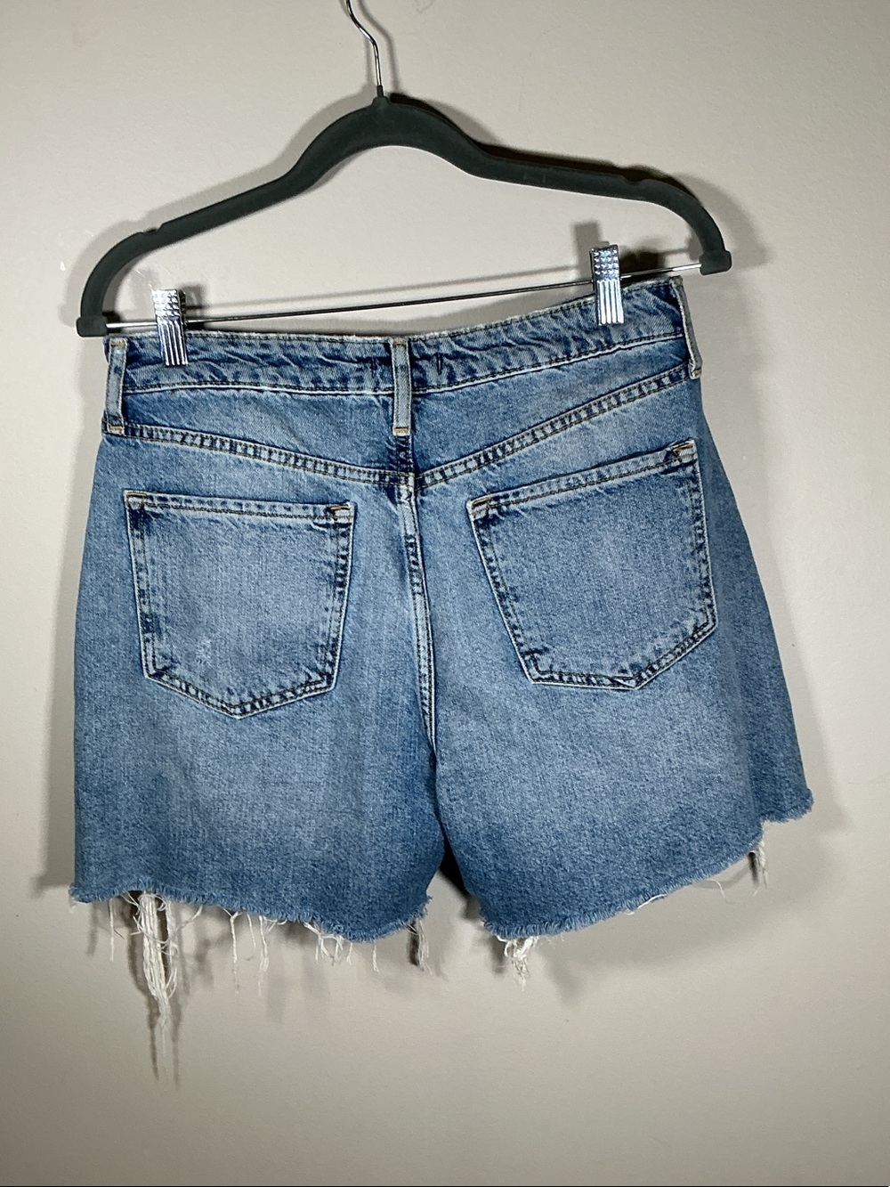 Forever 21 Light Blue Distressed Denim Cutoff Shorts - Picture 2 of 6